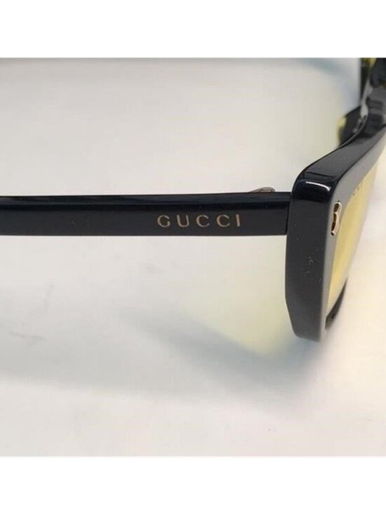 New Authentic Gucci GG626S 002 Sunglasses – Black Frame with Yellow Lenses ✨ main image 11